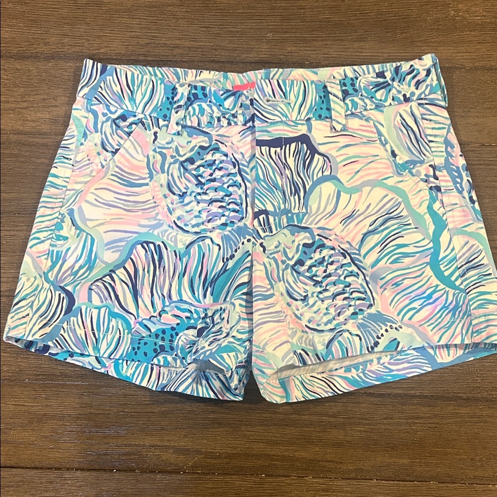 Lilly Pulitzer Floral Shorts in Blue and Pink